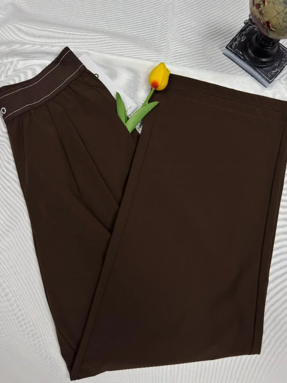 ALO Yoga Suit Up Trouser 🤎 Women’s Coffee Brown Regular | Clean Girl,Versatile